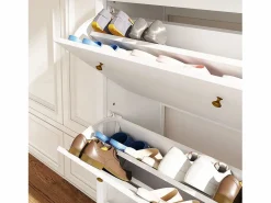 Homcom Zapatero|Mueble De Almacenaje|Zapatero Kiwita 2 cajones abatibles 109x84x29 cm