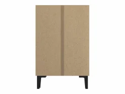 Merax Zapatero moderno - 60 x 31,5 x 95 cm - con 2 puertas y estantes multinivel - tablero de partículas - natural Color natural claro Clearance
