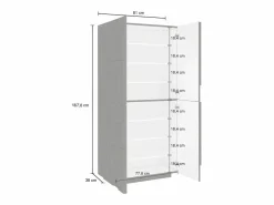 Web furniture Zapatero multiusos 4 puertas y 8 estantes diseño moderno Ping Dress Blanco Discount