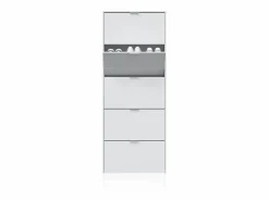 Zapatero Nia 5 Puertas Blanco Brillo^duehome Best