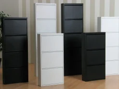 ebuy24 Zapatero Pisa de 9 puertas en metal . Se entrega completamente montado. Blanco Best