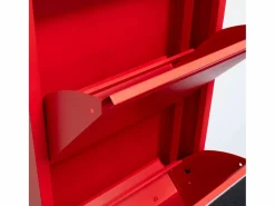 ebuy24 Zapatero Pisa de 9 puertas en metal . Se entrega completamente montado. Rojo