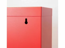 ebuy24 Zapatero Pisa de 9 puertas en metal . Se entrega completamente montado. Rojo