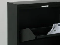ebuy24 Zapatero Pisa de 6 puertas en metal . Se entrega completamente montado. Negro Discount