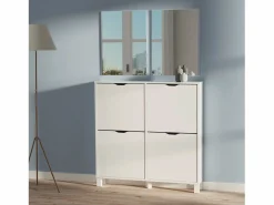Zapatero|Mueble De Almacenaje|Zapatero Recibidor Estrecho Mary, 97x98x17 cm