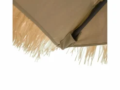 Garden Furniture Sombrilla|Zarvir Sombrilla de jardín con LEDs poste acero marrón 290x290x238 cm