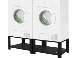 Zócalo lavadora doble con balda base secadora negra^ML-DESIGN Discount