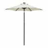 Garden Furniture Zerdal Sombrilla de jardín con luces LED aluminio arena 200x211 cm Hot